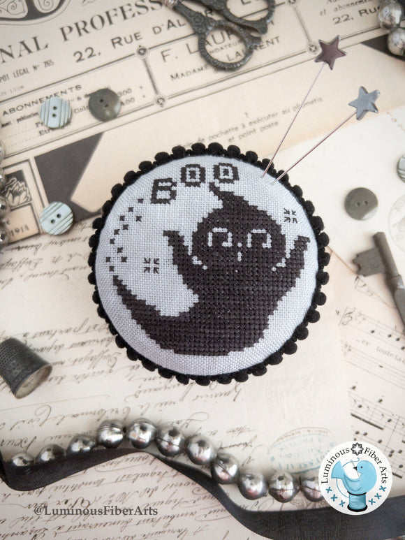 Boo Pin Drum by Luminous Fiber Arts Cross Stitch Pattern